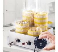 HTTGDGDH Máquina Eléctrica para Hacer Panecillos Al Vapor De 4 Orificios, Vaporizadora Comercial para Panecillos, Alarma De Ebullición En Seco, Adecuada para Tiendas Domésticas Y,