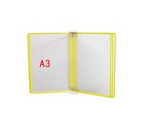 HTTGDGDH Sistema De Visualización De Referencia para Montaje En Pared, Organizador De Archivos De Pared Colgante, Soportes para Exhibición De Documentos A3 con 5 Paneles Y 10 Bol,F