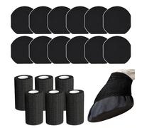 HTtoy 12 vendajes de pezuñas con 6 rollos de embalaje, 18 unidades en total, fuertes envolturas adhesivas para caballos, transpirables, impermeables, almohadillas para el tratamiento de heridas de