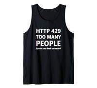 HTTP 429 Too Many People Funny Coder Tech Meme IT Introvert Camiseta sin Mangas