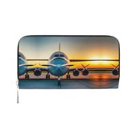 HTTUP Aircraft Plane at Sunsets - Cartera de mano para mujer, estilo elegante, para viajes, color negro, talla única, arte, NEGRO, One Size, Arte