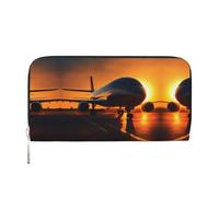 HTTUP Airplane at Sunset - Cartera de mano para mujer, estilo casual, con capacidad para viajar, Negro -, Talla única, Arte