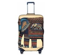 Httup aztek Elefante estampado práctico elástico lavable funda de equipaje de viaje con cremallera oculta para maletas, blanco, pequeño, Blanco, Small