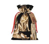 HTTUP Bolsas de regalo con estampado de pastor alemán, con cordón, bolsas de regalo de Navidad, bolsas de regalo de boda, bolsas de regalo de Navidad