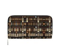 HTTUP Cartera de mano de tela de barro africano con estampado tribal para mujer, elegante, ideal para viajes, Negro -, Talla única, Arte