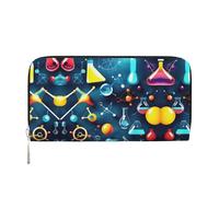 HTTUP Cartera de mano informal con estampado de ciencia y química abstracta, para mujer, elegante, ideal para viajes, Negro -, Talla única, Arte