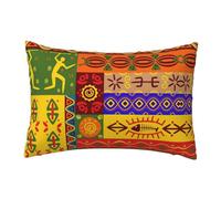 Httup Funda de almohada suave con estampado nacional africano para decoración de vacaciones, regalos para el hogar y viajes, funda de almohada corporal para sofá