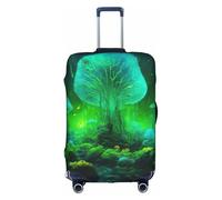 Httup Funda de equipaje de viaje elástica lavable con estampado de hongos mágicos con cremallera oculta para maletas, Blanco, L
