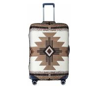 Httup Funda de equipaje de viaje elástica lavable con estampado nativo americano con cremallera oculta para maletas, Blanco, S
