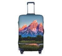 Httup Grand Teton National Park - Funda para equipaje de viaje, elástica, lavable, con cremallera oculta para maletas, Blanco, M