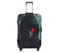 Httup Hacker era - Funda de equipaje de viaje elástica y lavable con cremallera oculta para maletas, Blanco, XL