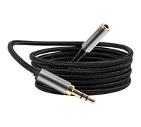 HTTX 1 cable de extensión de auriculares TRS macho a hembra de 1,5 m, 3,5 mm, extensor de cable auxiliar, extensor de conector de audio para auriculares, iPhone, iPad, smartphones, tabletas