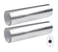 HTTYHT 2 Piezas Placa Aluminio de Protección Térmica 1mm Grosor Soporte Adhesivo Lámina de Fibra Vidrio de Aluminio Práctico Escudo Térmico 30 X 100 cm Estera de Protección Térmica Aluminizada 1000 °C