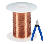 HTTYHT Alambre de cobre puro 0,3 mm x 100 m bobinas para hacer joyas alambre de cobre desnudo suave sin pintura para joyería bricolaje soldadura jardinería