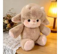 HTU Animal de Peluche de Lujo, Muñeco Blandito y Acolchado, Figura Realista de 45 cm de Peluche Suave, Compañero Reconfortante para Cumpleaños y Navidad-Brown Lamb
