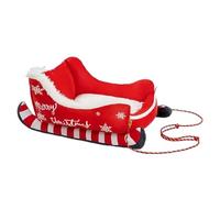 HTU Cama para Perros con Trineo navideño con Base Antideslizante, sofá para Mascotas para Uso en Interiores y Exteriores (M) (Estilo Rojo 2)