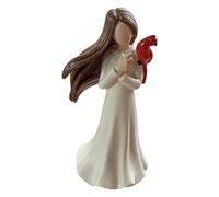 HTU Estatua Conmemorativa de ángel Cardenal, Recuerdo de ser Querido, decoración del hogar, Regalo de Duelo para Mujeres, simboliza Paz y Serenidad