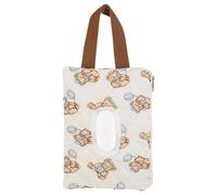 HTU Portable Wet Tissue Storage Bag with Zipper and Handle Refillable Diaper Wipe Holder Lightweight for Car Home Office Desk Outdoor Bathroom (Little Bear) (style1)