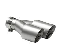 HTUHBCX Doble Terminal Escape para GTI para MK7 para Golf 7 Universal 1 Uds. Boquilla De Tubo Escape con Punta Silenciador Coche Acero Inoxidable Doble Mate Punta Escape(Left in51-out89mm)