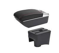 HTUHBCX para Polo Mk5 6R para Venti 2010-2014 2015 2016 2017 2018 Caja Reposabrazos De Coche Caja Almacenamiento Central Accesorios Coche Reequipamiento Reposabrazos Coche(D Red Line 7USB)