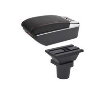 HTUHBCX para Yaris 3 para Híbrido para Vitz Reposabrazos Coche Caja Interior Reequipamiento Caja De Almacenamiento Central Accesorios Reemplazo Reposabrazos Coche(D Red Line 7USB)