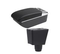 HTUHBCX Reposabrazos De Repuesto para Caja De Almacenamiento Accesorios para Dacia para Logan 2 para Dokker Reposabrazos Coche(B Black Line NO USB)