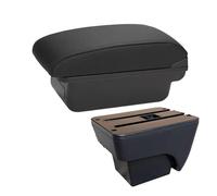 HTUHBCX Reposabrazos Interior para Seat para Ibiza 6j 6L 2017-2020 2021 2022 2023 2024 2025 Caja Almacenamiento Accesorios Actualización Reposabrazos Coche(C Black Line NO USB)