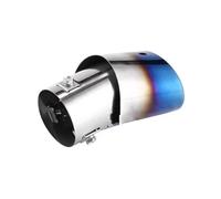 HTUHBCX Tubo Silenciador Escape 2 Piezas para A4 B8 A4L Q5 2007-2014 Colectores De Escape De Acero Inoxidable Cromados Tubo De Escape Trasero Silenciador. Terminales Escape(EU-Blue Bent)