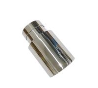 HTUHBCX Tubo Silenciador Escape Punta Silenciador Acero Inoxidable Coche Silenciadores Tubo Escape Universales Boquilla Bicapa Decoración Bicapa Extremo Biselado Terminales Escape(60mm-101mm)