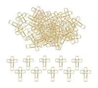 Htuteyy 100PCS Clips de Papel en Forma de Corazón Dorados, Suministros para Estudio Bíblico, Suministros para Journaling, Accesorios para Rellenar Huevos de Pascua, Tarjetas del Día de San Valentín.
