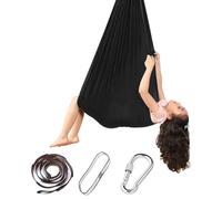 Htuteyy Hamaca Snuggle Silla Colgante Elástica con Mosquetón de Cuerda, Ligera y Transpirable, Ideal para Relajarse.