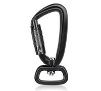 Htuteyy Mosquetones de Escalada en Forma de D, Giratorios, para Perros, Cierres de Seguridad, Accesorios para Equipos de Escalada Al Aire Libre