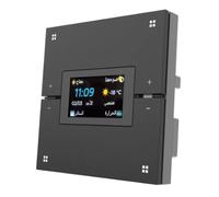 Htuteyy Panel de Control Central Multifuncional Inteligente Tuya ZigBee con Interruptor de Atenuación, de Control de Iluminación Inalámbrico, Color Negro