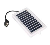 Htuteyy Panel LuzRecargable Cargador Solar Portátil LED 5x3cm USB | LED incorporado, carga directa USB, peso ligero y acabado ABS resistente.