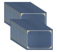 Htuteyy Paquete de 30 Fundas para Certificados, Cubiertas para Diplomas con Borde Dorado, para Certificados Tamaño Carta de 8,5 X 11 Pulgadas y Documentos.