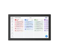 Htuteyy Planificador Familiar Inteligente de 10,1 Pulgadas, Calendario Digital HD con Pantalla Táctil, Tabla de Tareas y Planes de Comidas, FotoCube para Familia, Enchufe Europeo.