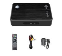Htuteyy Reproductor Multimedia 4K Ultra HD para Coche TV SD MMC RMVB MP3 USB Disco Duro Externo U Disco Reproductor Multimedia Caja Enchufe de la UE