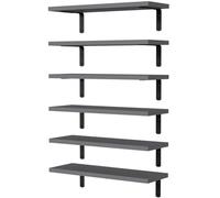 Htuygyjaw Estantes Flotantes, Estantes Flotantes de Madera para DecoracióN de, Estante de BañO Flotante Montado en la Pared para Almacenamiento Gris