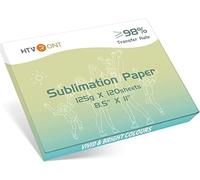 HTVRONT Papel de sublimación, 216 x 280 mm, 120 hojas, 125 g/m², compatible con impresoras de inyección de tinta con tinta de sublimación