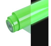 HTVRONT Rollo de vinilo termotransferible 3D Puff de 10 pulgadas x 6 pies que brilla en la oscuridad para camisetas, vinilo de transferencia de calor verde luminoso para Cricut y Cameo, fácil de