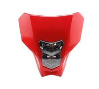 HTVTKRFGRL faro delantero moto Para CRF450 Motocicleta Bombilla Faro Máscara Halógena Faro Iluminación Pit Dirt Bike Accesorios De Motocross(Red)