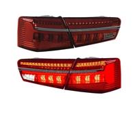 HTVTKRFGRL Piloto Trasero Después Para A6L 2012-2015 Conjunto De Luces Traseras LED Con Intermitente Dinámico Luz Freno Y Maletero Conjunto de lámparas de luces traseras(Red 12-15)