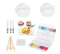 HTWCOME Magic Puffy Paint, kit de pintura de textura de espuma mágica de 48 piezas, juego de dibujo 3D, suministros de arte hechos a mano con 10 esponjas de lona, 24 bolígrafos de colores, 3