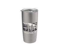 HTX City of Houston Skyline Art Downtown Texas Souvenir Gift Vaso térmico de acero inoxidable de doble pared