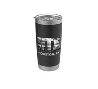 HTX City of Houston Skyline Art Downtown Texas Souvenir Gift Vaso térmico de acero inoxidable de doble pared