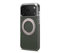 HTXONB Funda de Cuero con Anillo magnético Invisible para iPhone 17, 16, 15, 14, 13 Pro MAX, 17 Air, Carga inalámbrica, a Prueba de Golpes, Color Verde