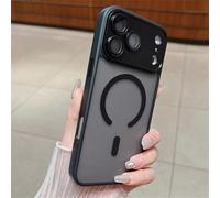 HTXONB Funda Protectora magnética Mate para PC para iPhone 17, 16, 15, 14, 13, 12 Pro MAX, 17 Air, 16, 15, 14 Plus, con Carga inalámbrica, Resistente a Golpes, Color Negro, para iPhone 12 Pro MAX