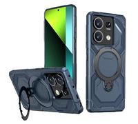 HTXWXJC Funda para Redmi Note 13 Pro 5G, Xiaomi Poco X6 5G, soporte magnético integrado para coche, a prueba de golpes, funda protectora de TPU para Xiaomi Redmi Note 13 Pro 5G, color azul
