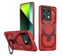 HTXWXJC Funda para Redmi Note 13 Pro 5G, Xiaomi Poco X6 5G, soporte magnético integrado para coche, a prueba de golpes, funda protectora de TPU para Xiaomi Redmi Note 13 Pro 5G, color rojo
