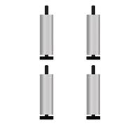 HTyghbn Patas de Repuesto de Metal para Muebles, Juego de 4 Patas Redondas con Rosca M6 y Altura Ajustable para sofá, Muebles, sillas y Camas (4 Unidades) (15 cm/5,91 Pulgadas, Plateadas)